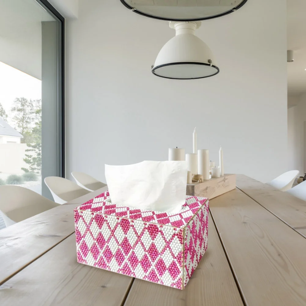DIY Diamond Painting Tissue Box - Lattice