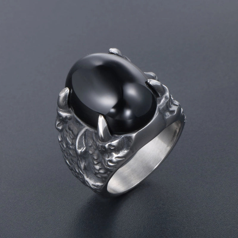 A Non-Fading Stainless Steel Popular Simplicity Men’s Ring Round Fashion Elegant Shell Women’s Ring