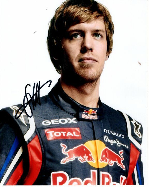 SEBASTIAN VETTEL signed autographed FORMULA ONE Photo Poster painting