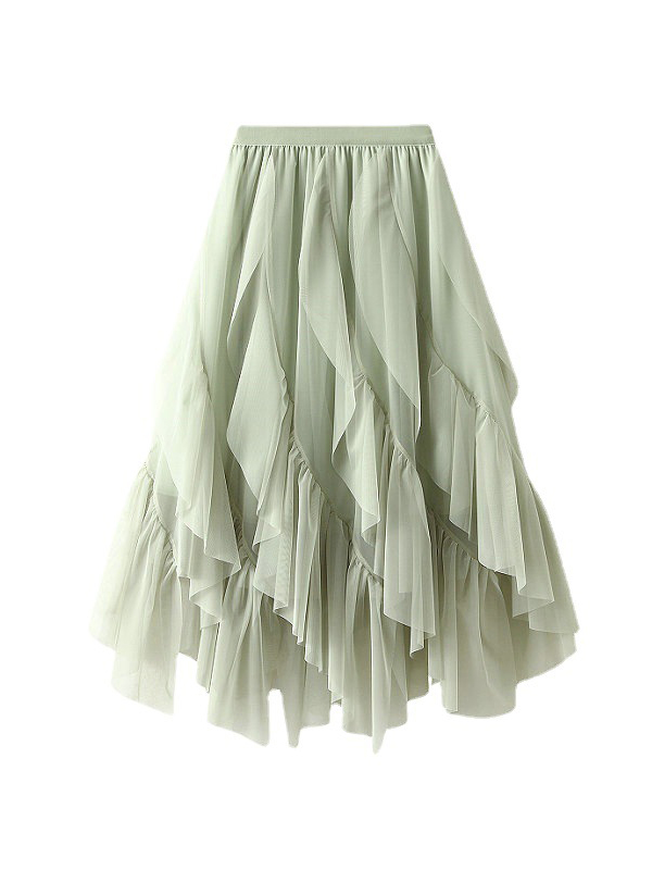 Ethereal A-Line Gauze Pleated Skirts