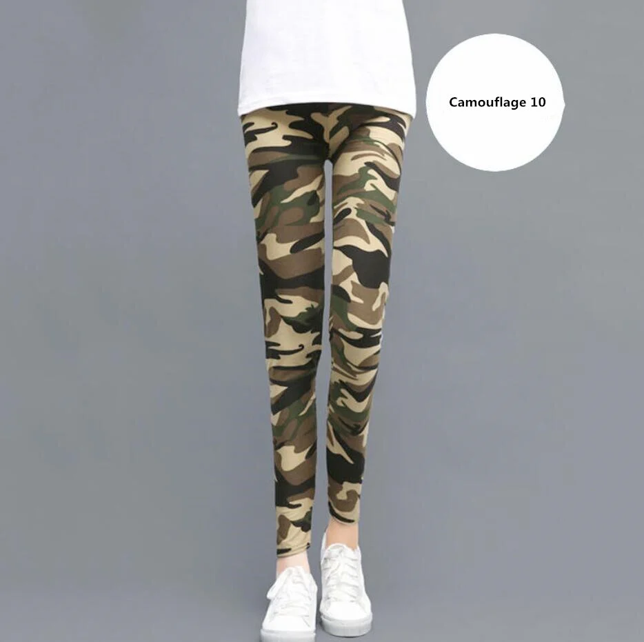 Women Fashion Camouflage Leggings Sexy Print Femme Push Up Pants Casual Camo Sport Workout Fitness Legging