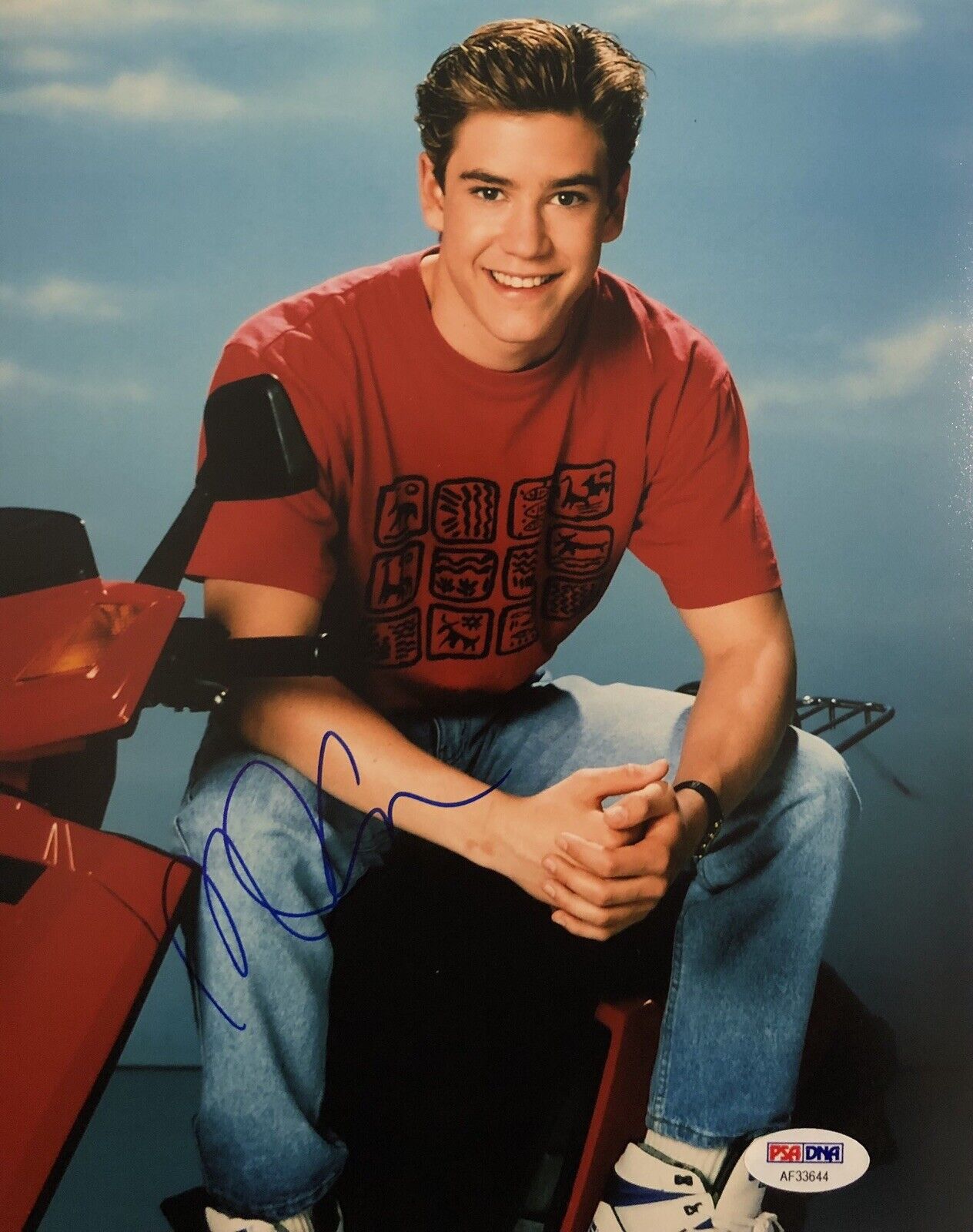 Mark-Paul Gosselaar Signed Auto Saved By The Bell 8x10 Photo Poster painting Zack Morris Psa/D