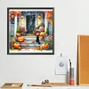 Diamond Painting-DIY Full Round Drill Halloween Cat Pumpkin(40*40CM）