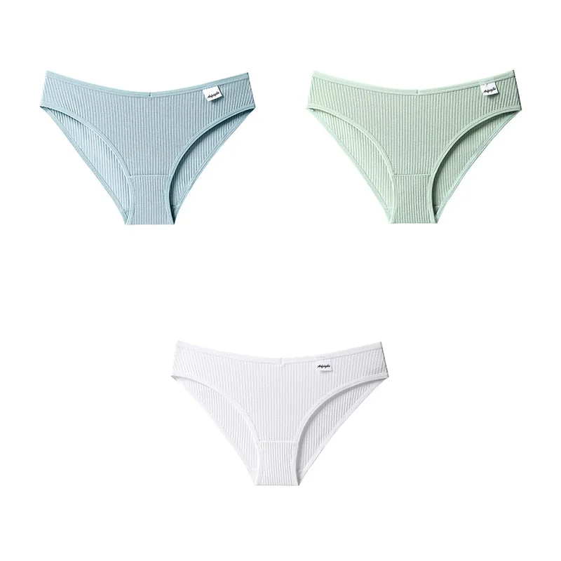 BANNIROU 3pcs Women Cotton Panties Underwear For Woman Lady Briefs Female Panties Lingerie Intimates Women's Underwear Cotton