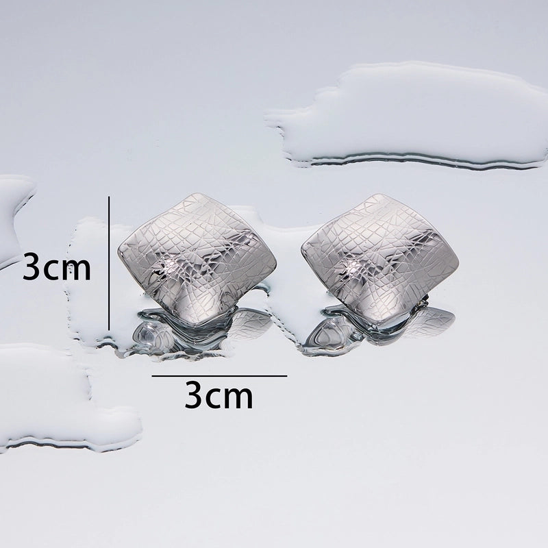 1 Pair Minimalist Geometric Plating Titanium Steel 18K Gold Plated Ear Studs