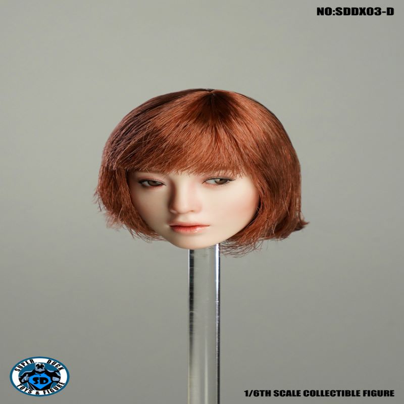 SUPER DUCK SDDX03 1/6 Asian Eye Moving Female Soldier's Head Sculpture-aliexpress