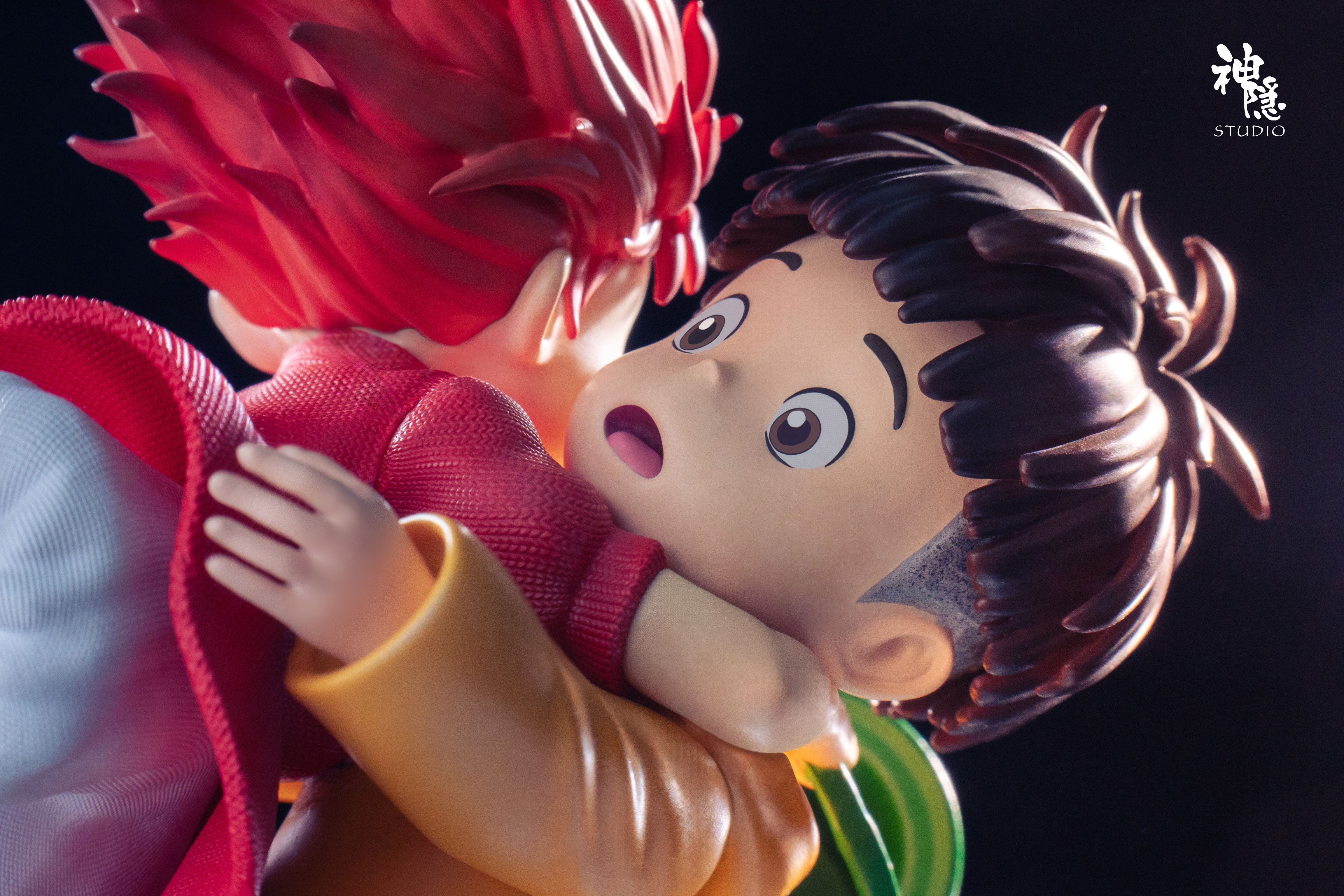 崖の上のポニョ Sosuke Ponyo ポニョ、宗介好きぃ 彫刻フィギュア Ponyo ShenYin Studio Ponyo X Sosuke Resin Statue - Kaioland