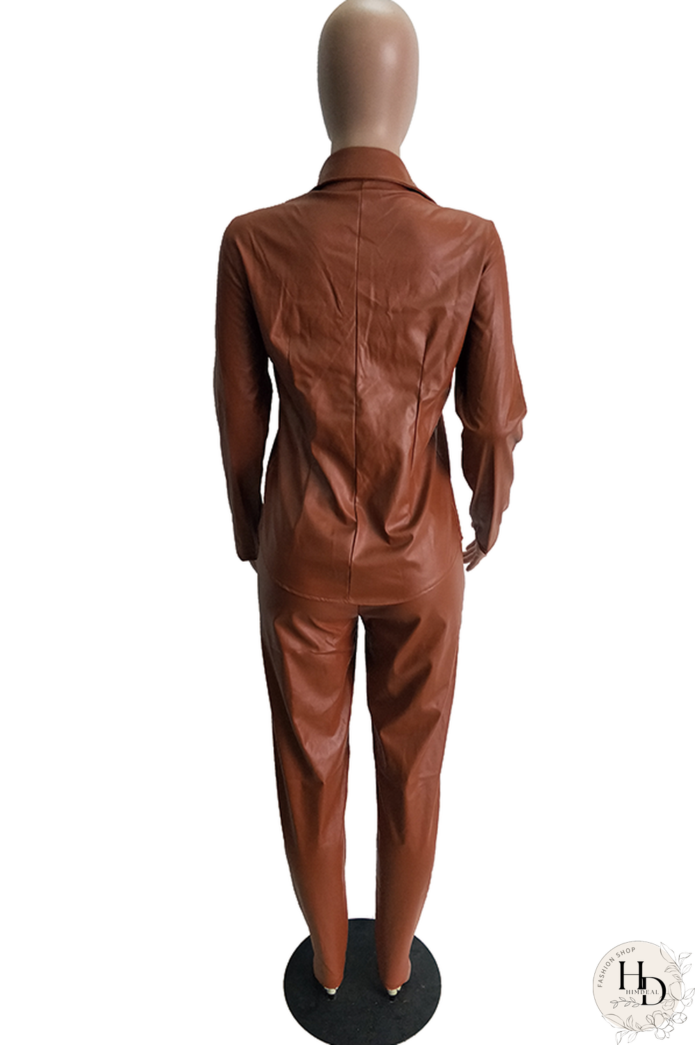 Wine Red Elastic Fly Long Sleeve Mid Print Patchwork pencil Pants