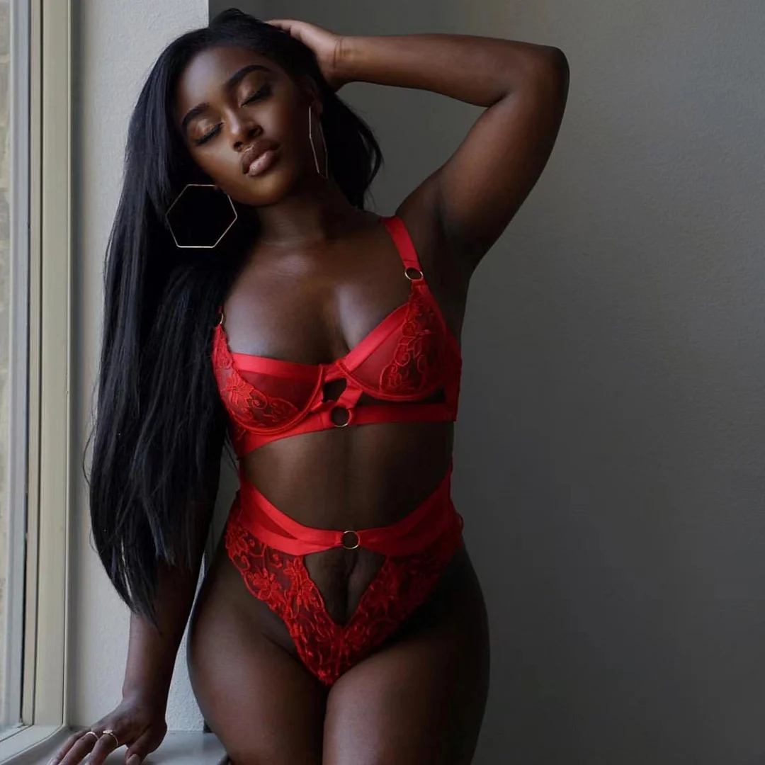 Billionm Fancy Lingerie Embroidery Luxury Lace Underwear Set Women 2 Piece Transparent Bra And Thongs Sexy Intimate Exotic Sets