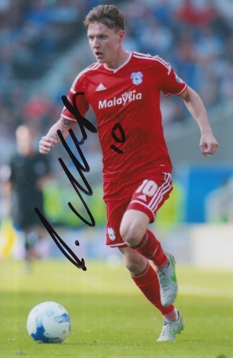 CARDIFF CITY HAND SIGNED JOE MASON 6X4 Photo Poster painting.