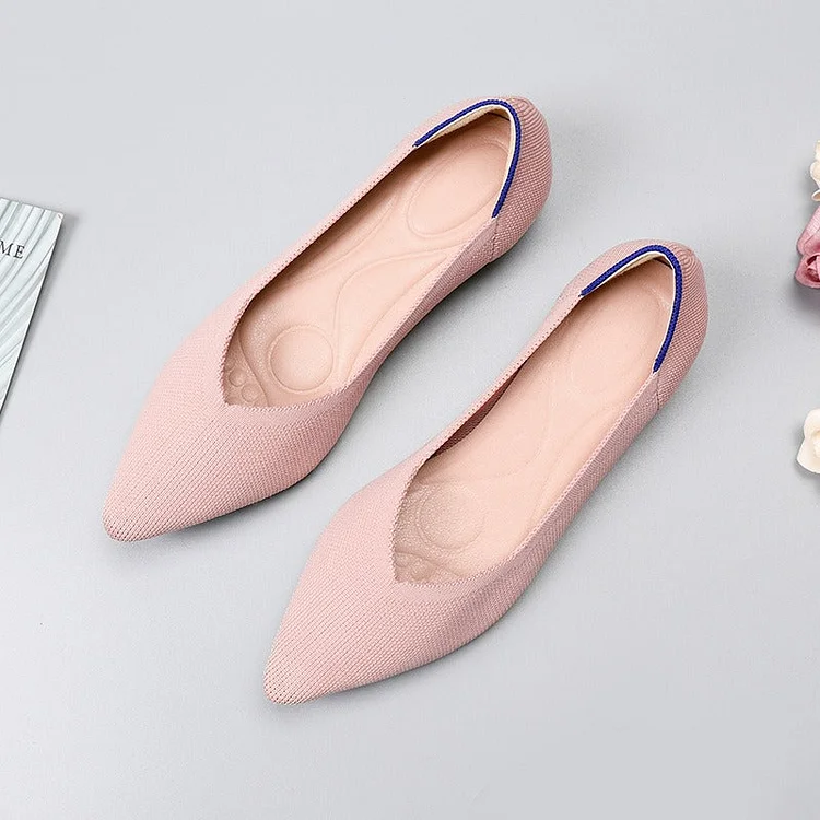 Women's Flying Woven Flat Bottomed Oversized Pointed Ballet Shoes shopify Stunahome.com