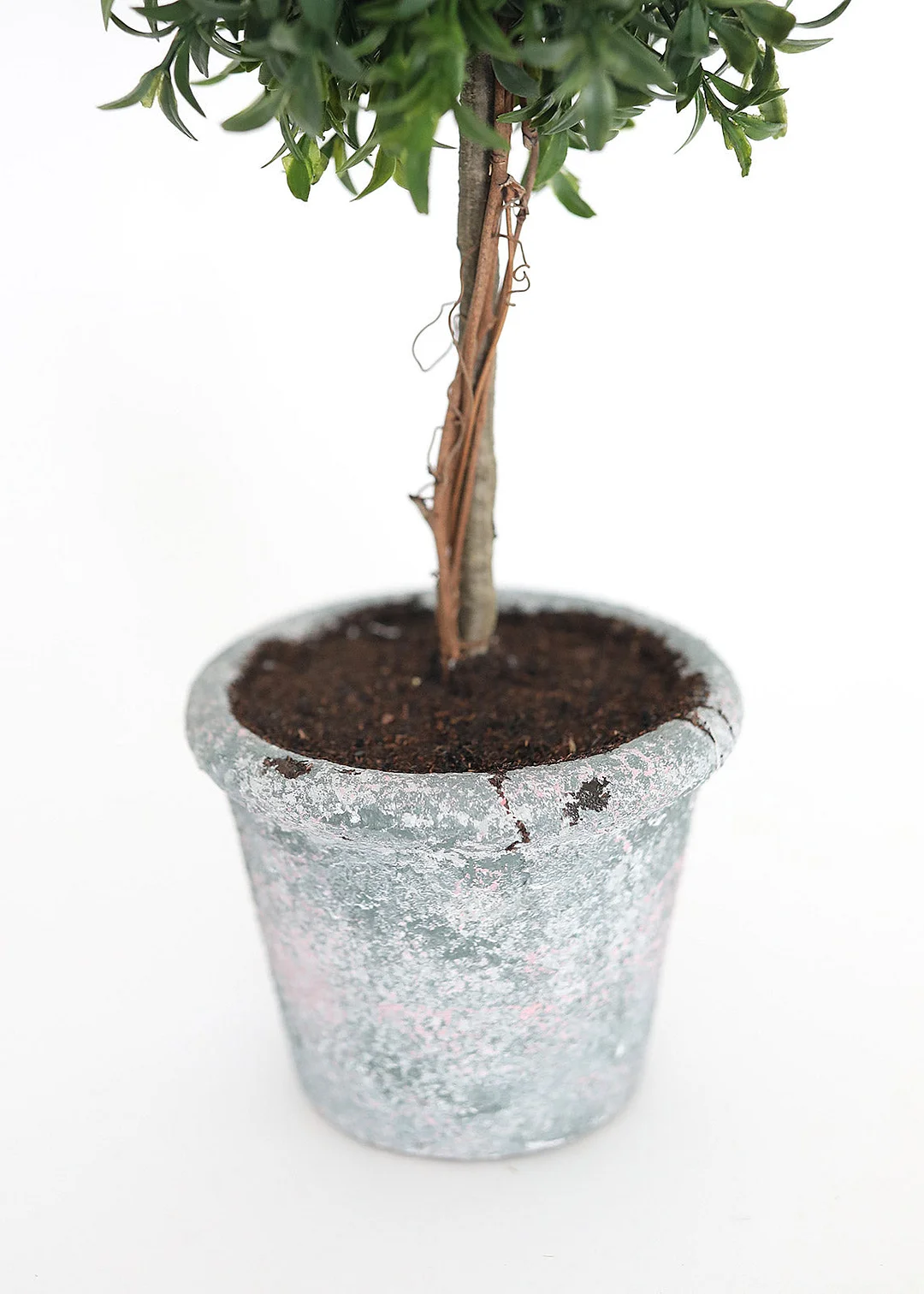 Fake Tea Leaf Topiary Plant - 18"