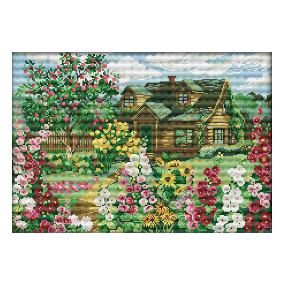 

Country Villa - 14CT Stamped Cross Stitch - 50*36CM, 501 Original