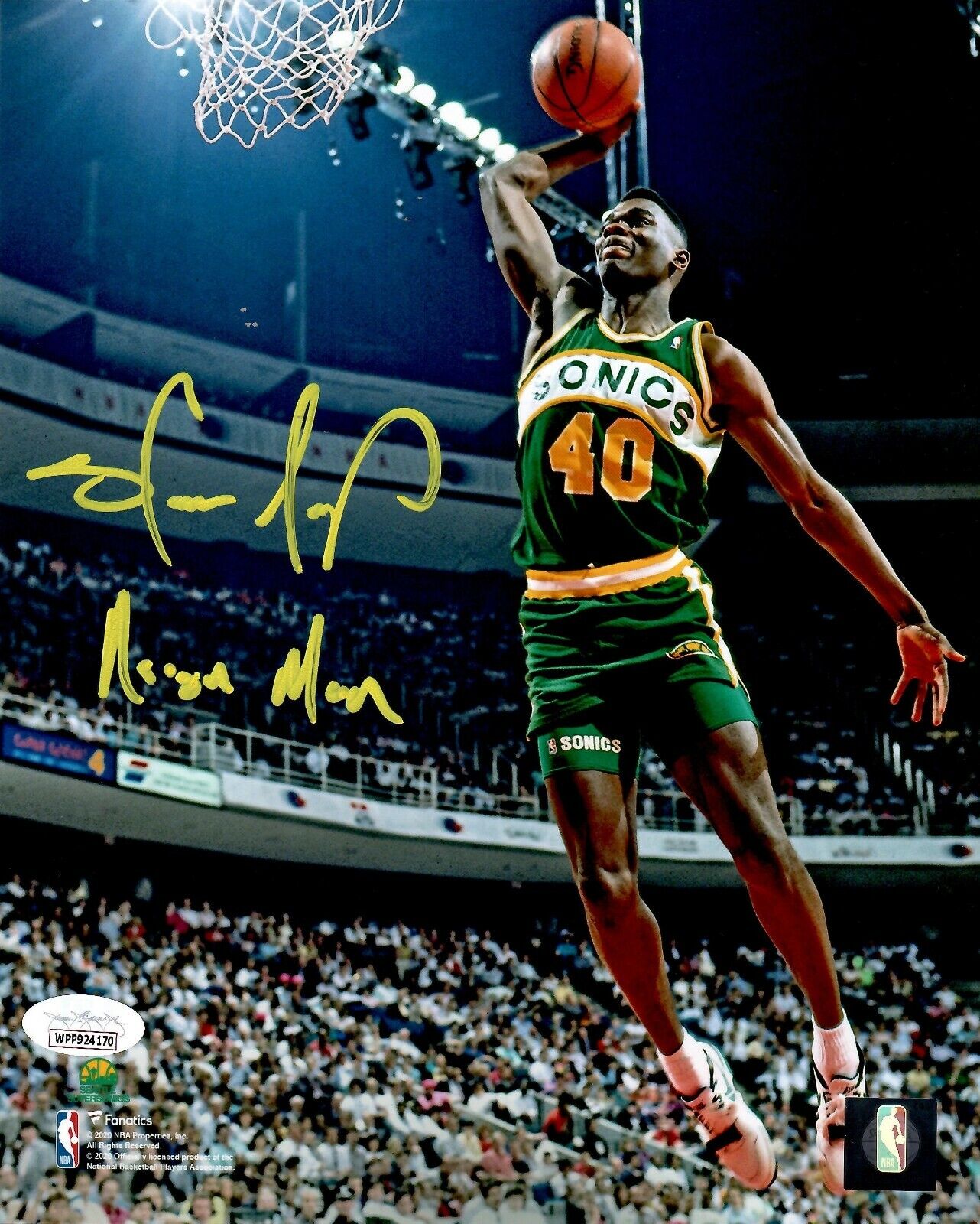 Shawn Kemp autographed signed inscribed 8x10 Photo Poster painting Seattle Supersonics JSA COA