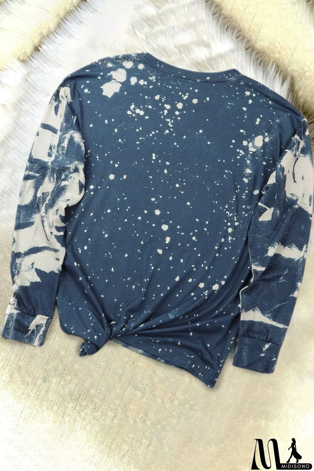 MidiSono - color MOM STER Pumpkin Tie Dye Print Long Sleeve Top