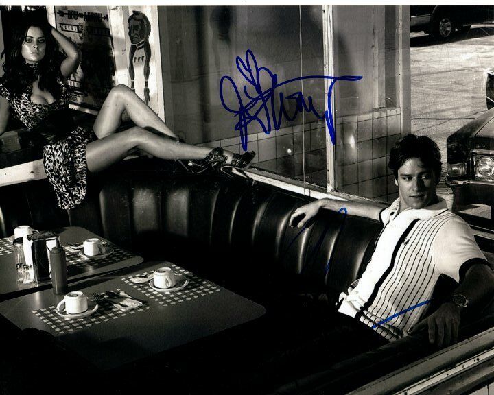 ARMIE HAMMER and JESSICA STROUP signed autographed DOUBLE EXPOSURE 8x10 Photo Poster painting