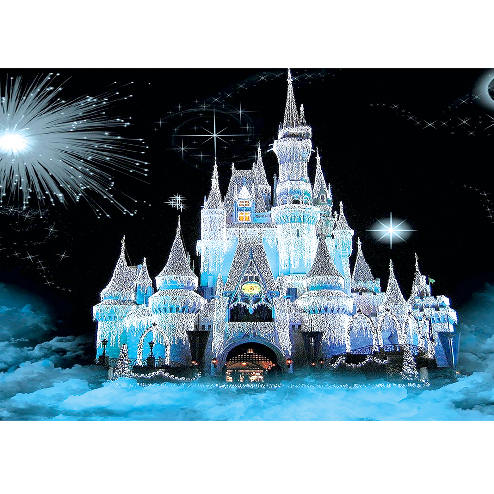 Castle 40*30cm(canvas) beautiful special shaped Drill Diamond Painting
