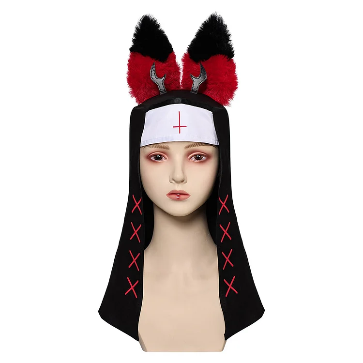 Hazbin Hotel (2024) Alastor Nun Hat Cosplay Halloween Carnival Costume Accessories Props