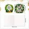 6PCS Diamond Painting St. Patrick's Day Animal Greeting Cards Postcards with Envelopes
