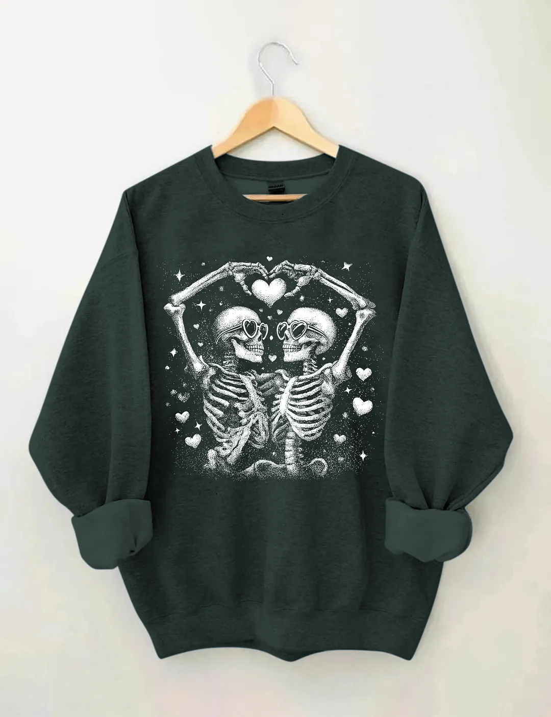 Valentine Skeleton Couple Sweatshirt