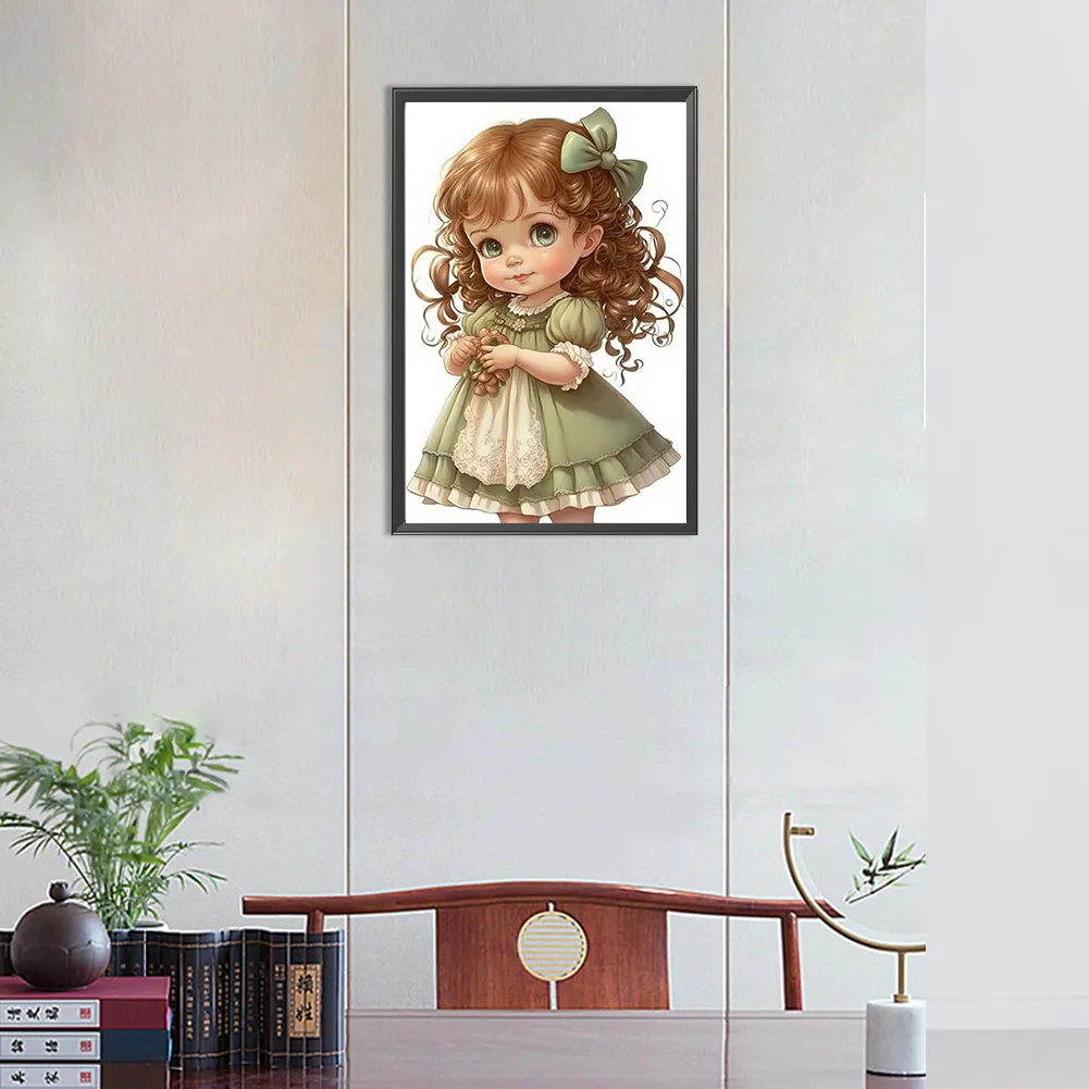 Full Round Diamond Painting 30*45cm - Little Girl