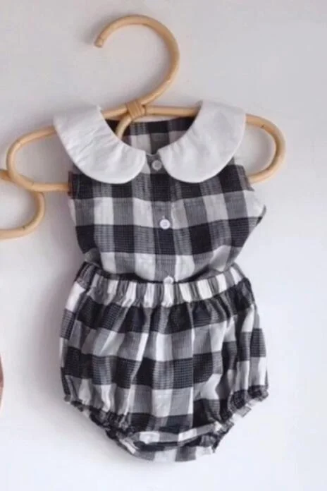 New 2020 Summer Baby Clothing Set Paid Vest Tops and Bloomers 2pcs 0-3Yrs Baby Girls Clothes