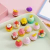6 PACKS Adorable Cupcakes 7in1 Erasers Set for Kids Student Office Exam Reward Stationery Gift