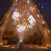 Dynamic LED Projector Light 360 Degree Rotating Projection Night Light Rechargeable & Adjustable Brightness for Bedroom Home Theater