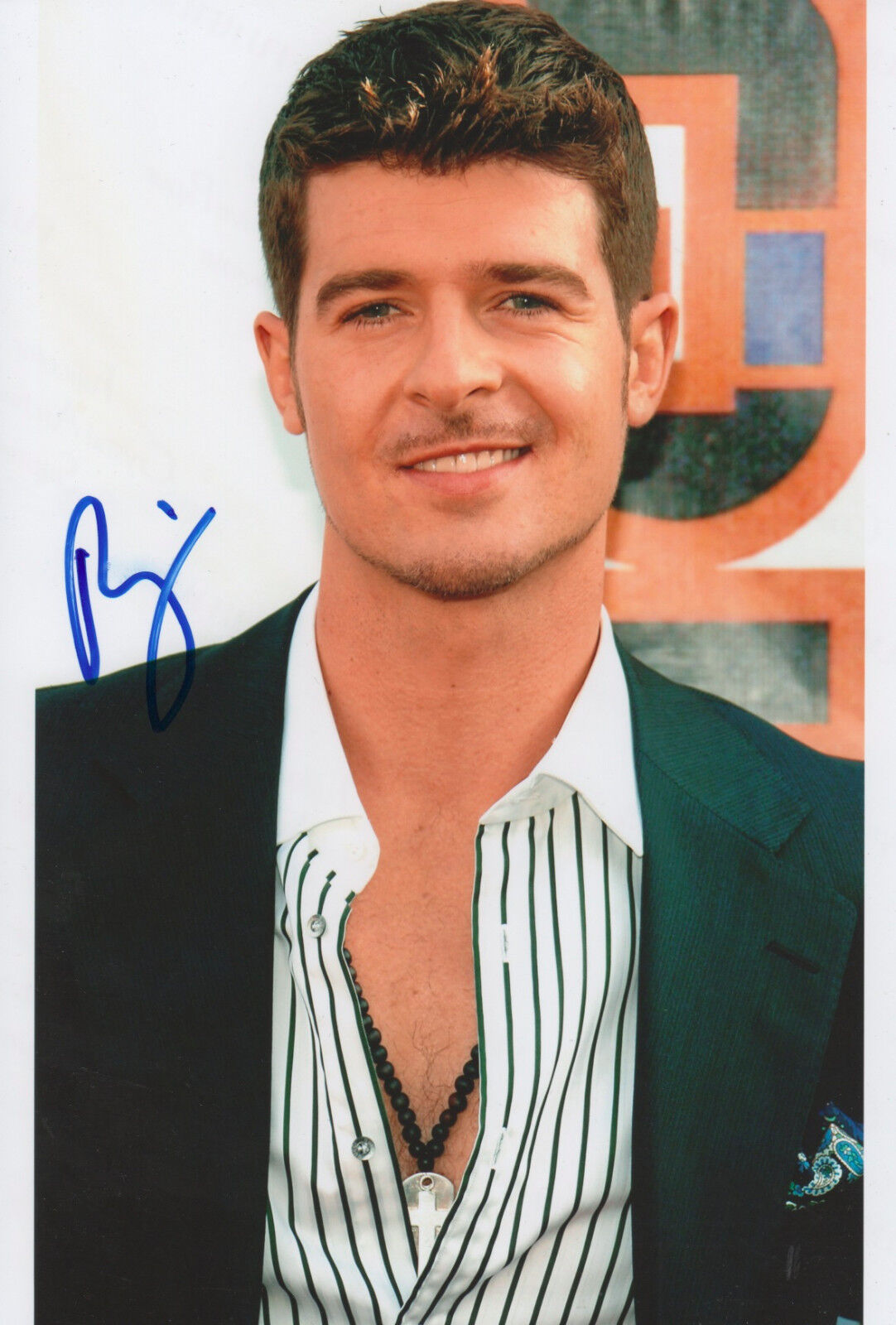 Robin Thicke signed 8x12 inch Photo Poster painting autograph