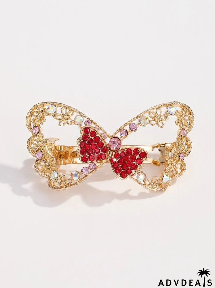 Rhinestone Butterfly Decor Hair Clip