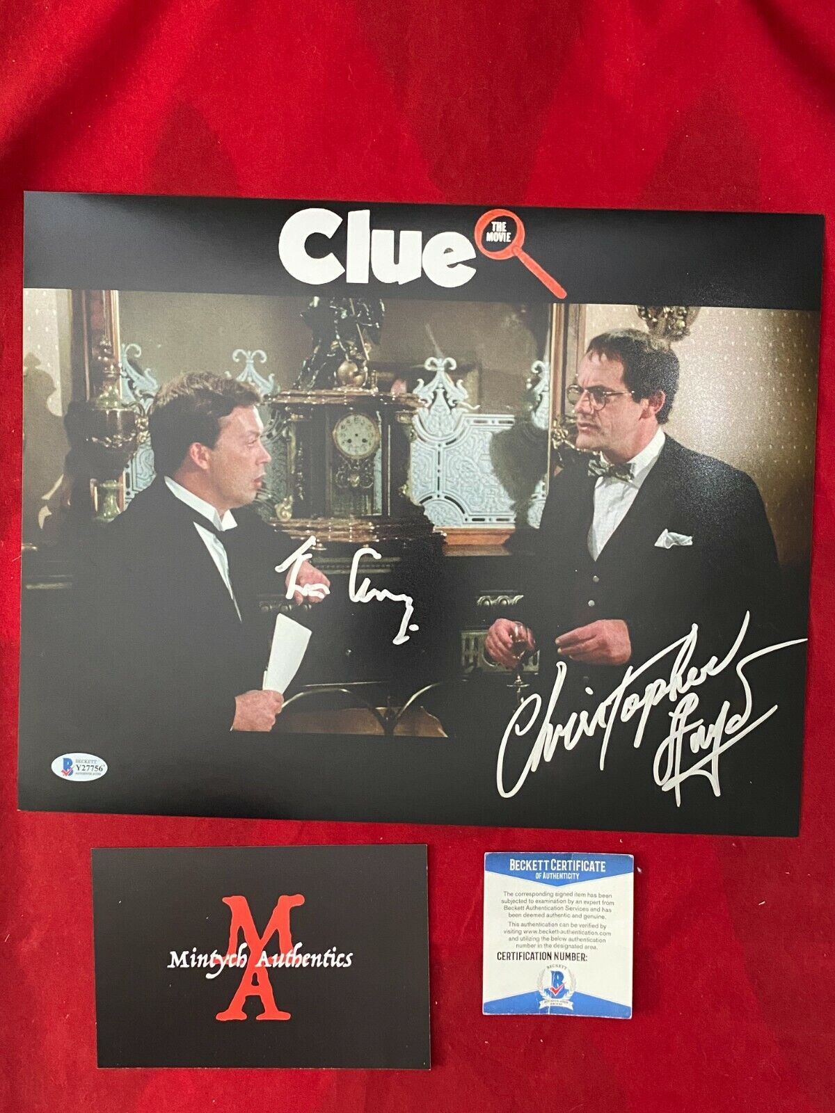 TIM CURRY & CHRISTOPHER LLOYD SIGNED 11x14 Photo Poster painting! CLUE! BECKETT COA!