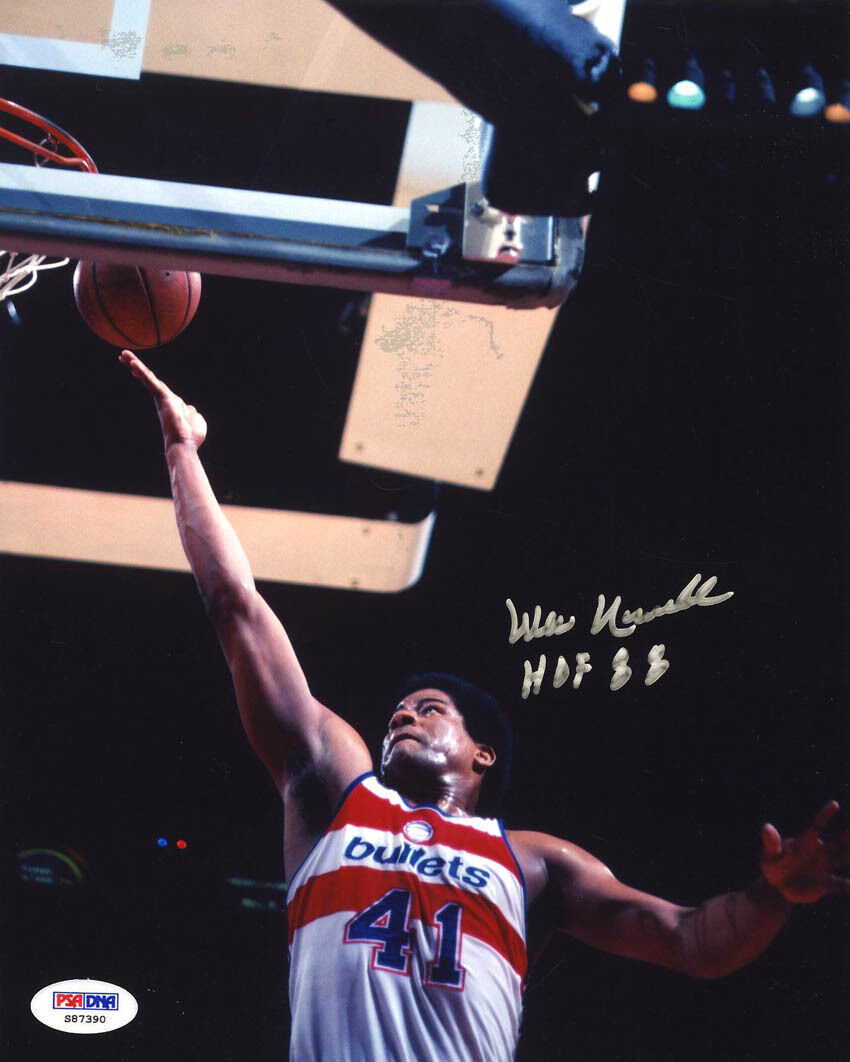 Wes Unseld SIGNED 8x10 Photo Poster painting + HOF 88 Washington Bullets PSA/DNA AUTOGRAPHED