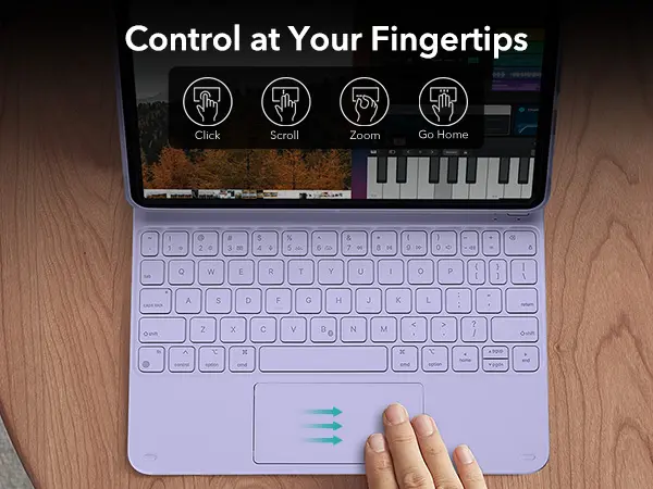 Product Introduction of ESR iPad Air 11/13 inch Case with Keyboard.iPad Pro 11/13 inch Keyboard Case.Easy-Set Magnetic Stand.Portrait/Raised Modes.Removable Protective Case 8