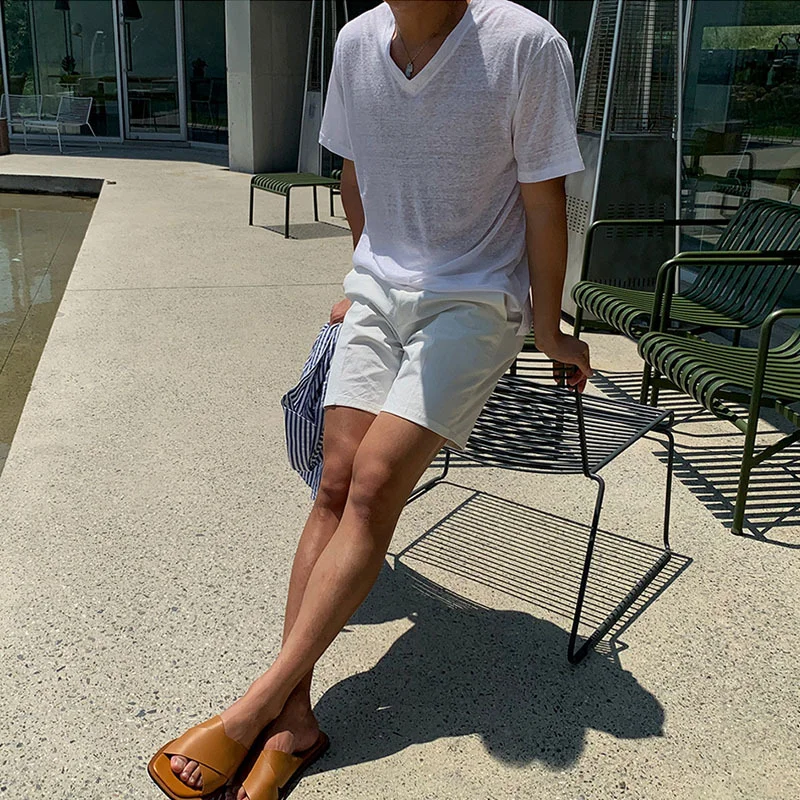 Casual Beach V-Neck T-Shirt-inspireuse