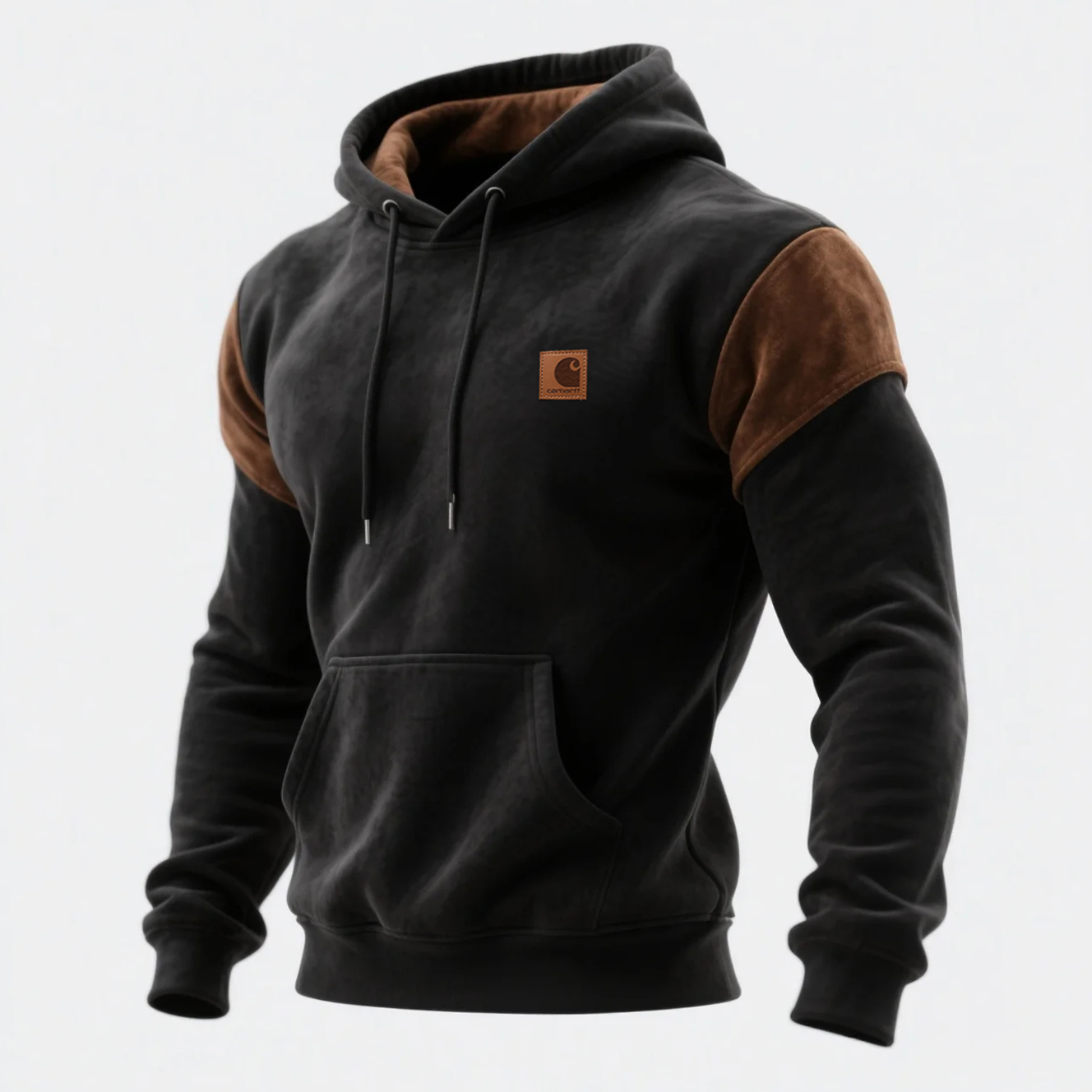 Stylish Hooded Sweatshirt with Contrast Sleeves for All-Season Comfort