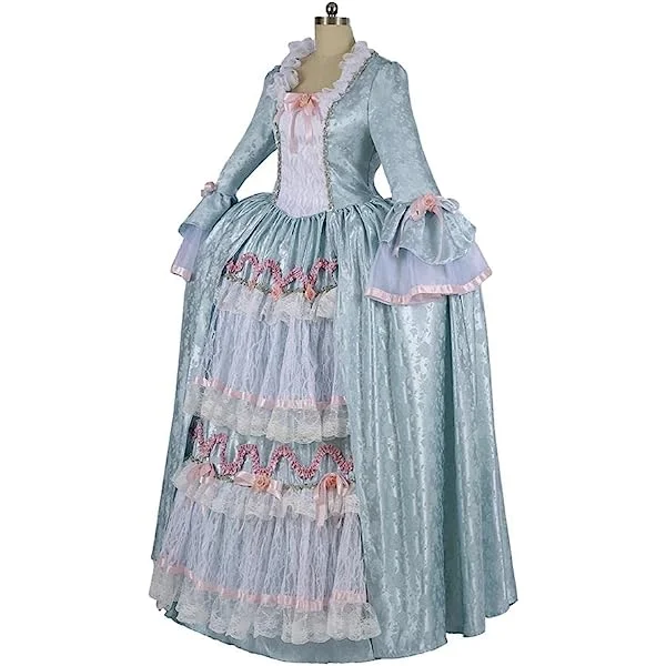 Women's Marie Antoinette Cosplay Costume Dress Victorian Rococo Ball Dresses Aristocrat Ball Gown