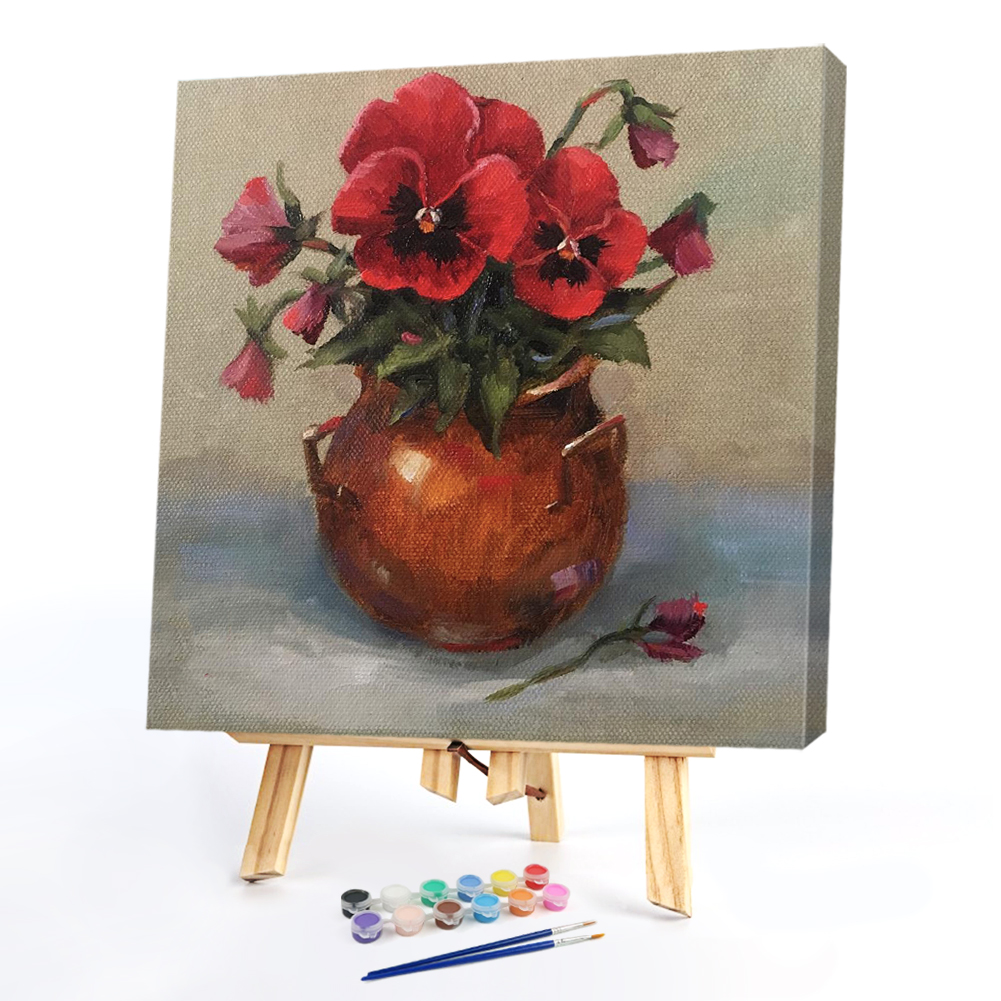 

20*20CM - Paint By Numbers - Flowers In A Vase, 501 Original