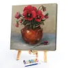 (4Pcs)Flowers-Paint by Numbers Acrylic Painting 20*20cm