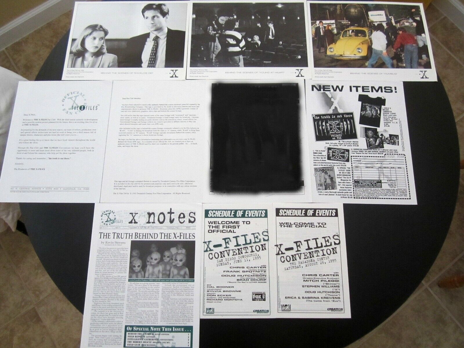 X-Files collection original 1995 1996 convention Fan Club Photo Poster paintings letters flyers