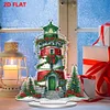 2D Flat Christmas Lighthouse Print DIY Table Top Diamond Painting Ornament Kits