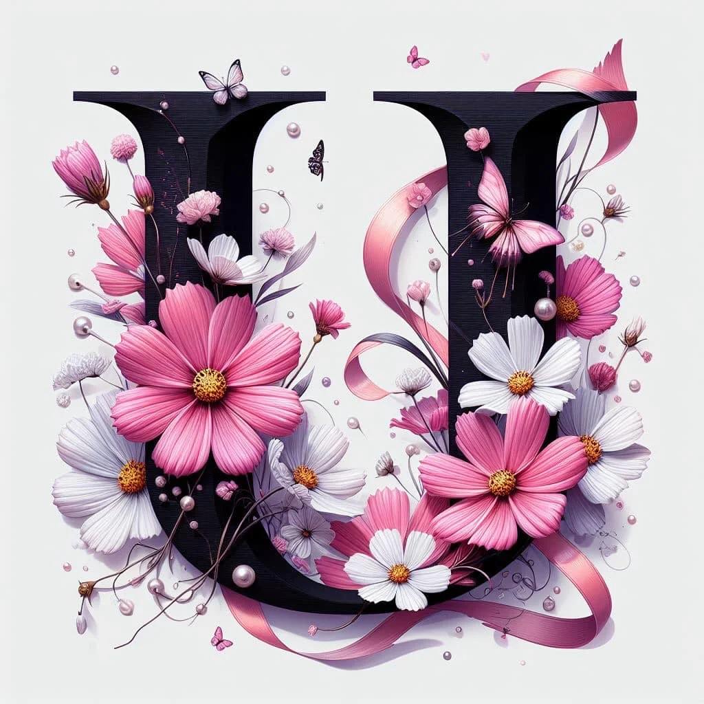 Diamond Painting - Full Round Drill - Flower Butterfly Alphabet(Canvas|30*30cm)