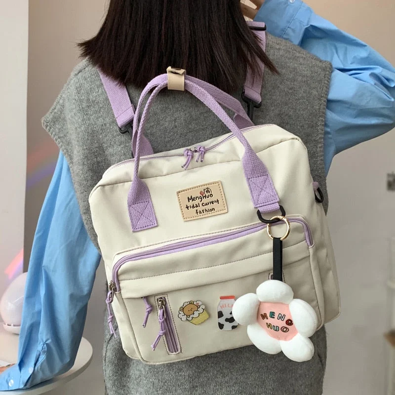 Lovely Multifunctional Small Badge Backpack BE056