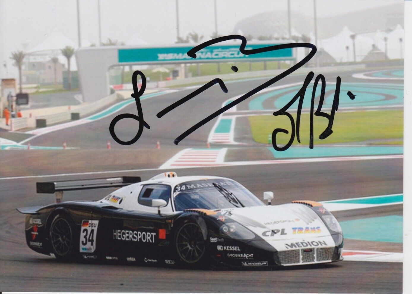 Francisco Longo and Matteo Bobbi Hand Signed 7x5 Photo Poster painting - FIA GT Championship 4.