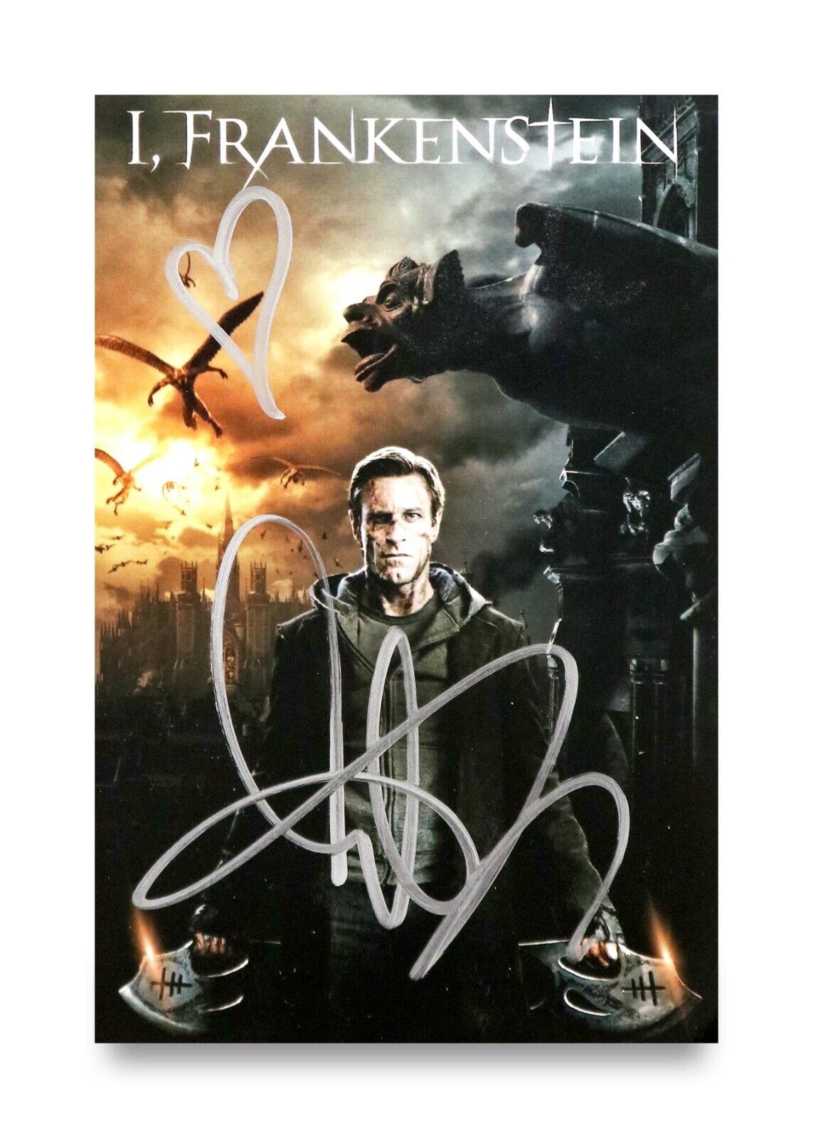 Aaron Eckhart Signed 6x4 Photo Poster painting I, Frankenstein The Dark Knight Autograph + COA