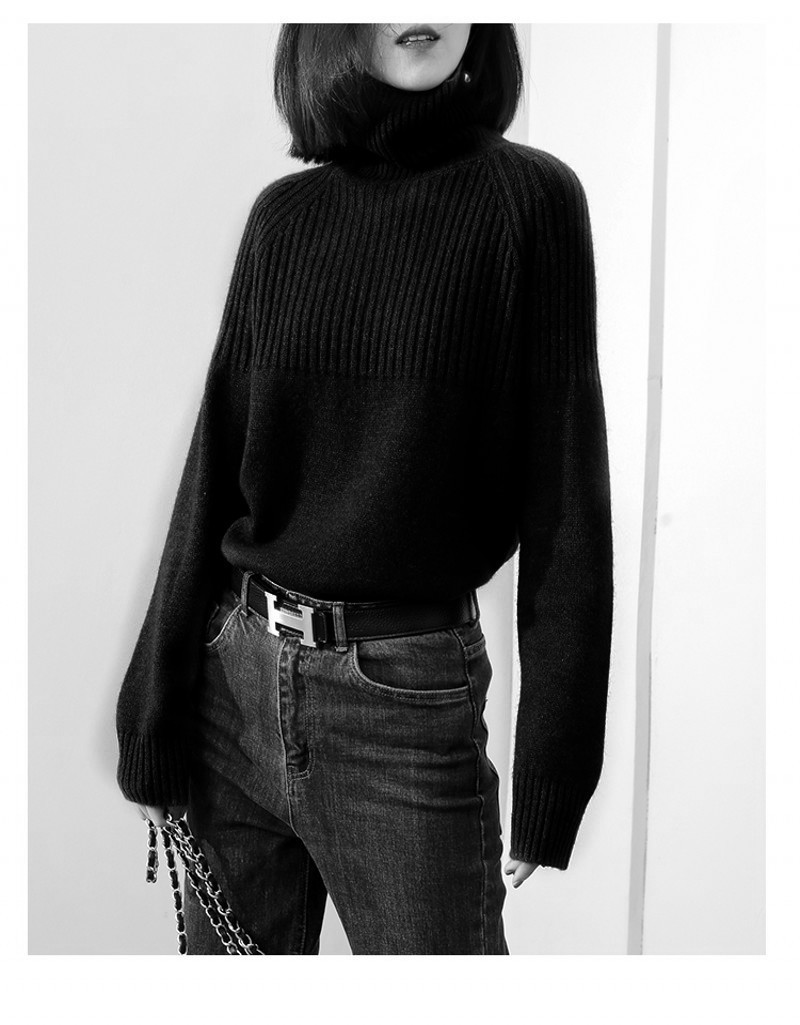 Turtleneck Retro Loose Pullover Sweater