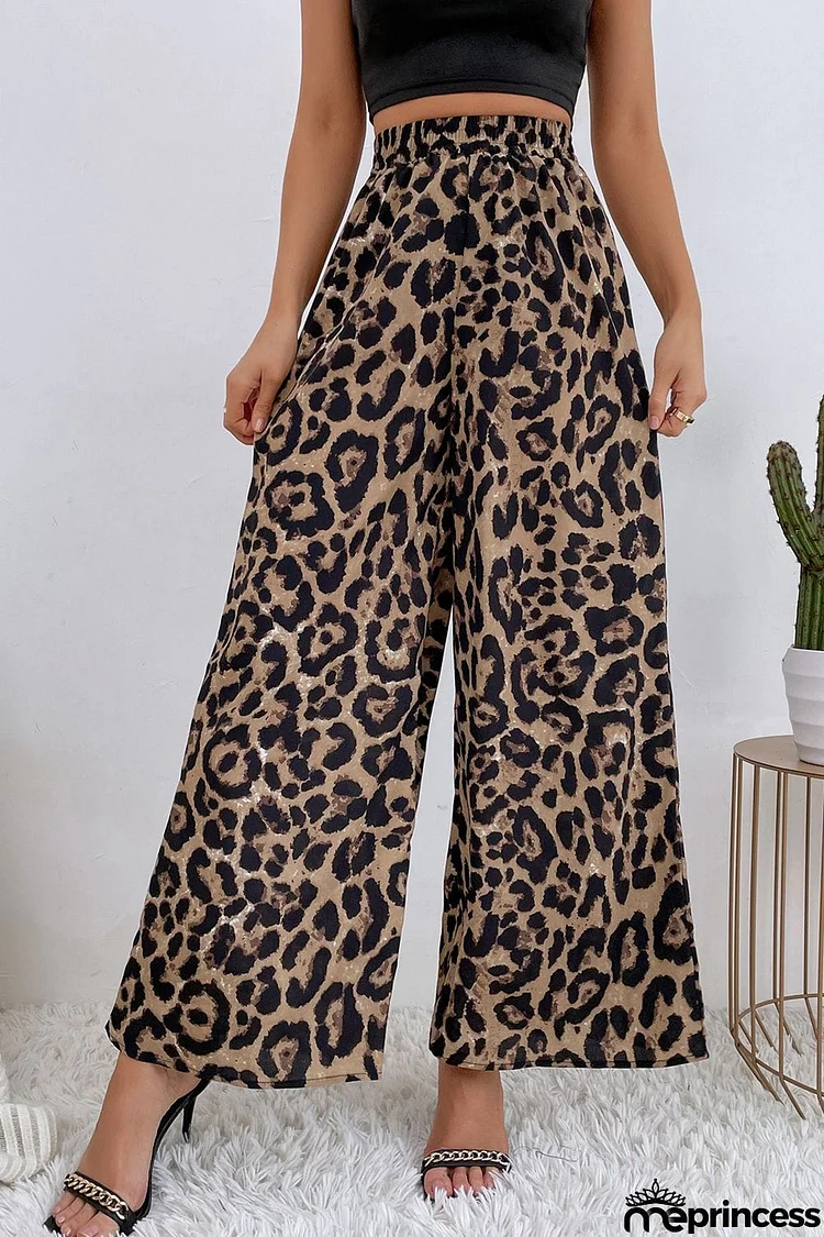 Printed Wide Leg Long Pants