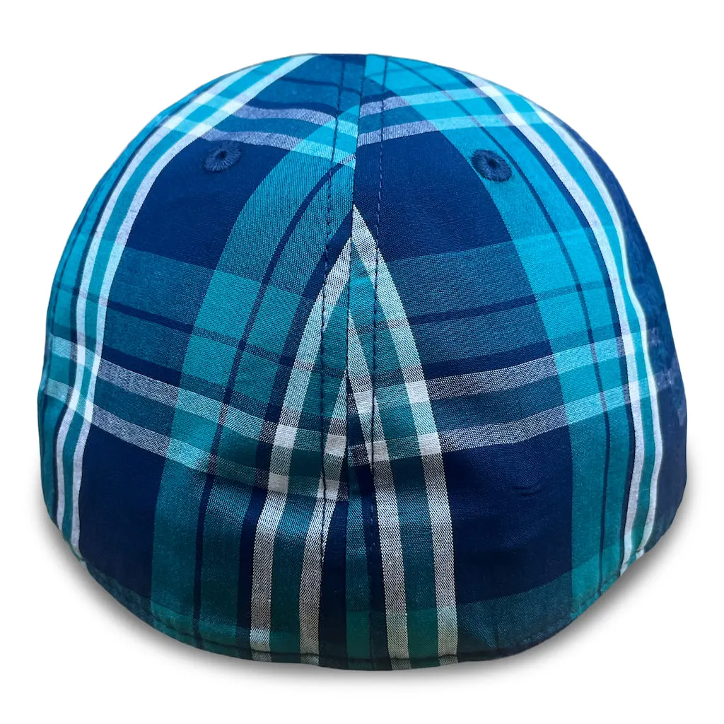 Hatsfashion-The Sweetwater Plaid Trainer   Cap - Tealwater