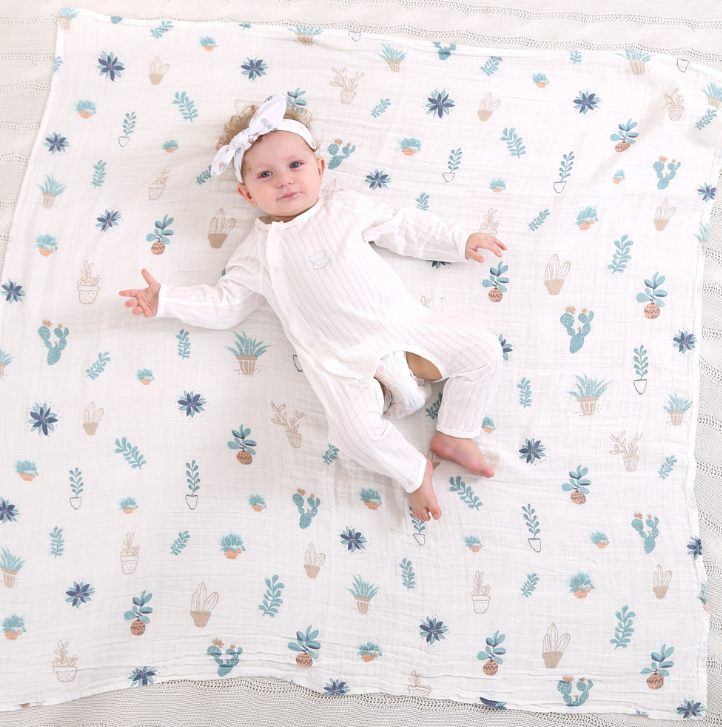 Adorable Baby Swaddle Blanket And Headband Set