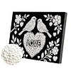 uk.everydayedeals DIY Pearl Painting With Frame - Handmade Self-Adhesive Pearls - Birds(20*30cm)