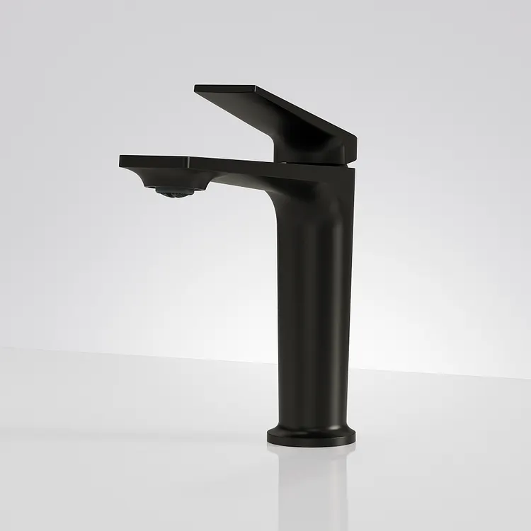 EVERSTEIN Modern Single Handle Bathroom Sink Faucet in Matte Black